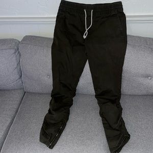 H&M Stacked Zip Khaki Pants